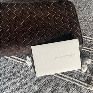 Bottega Veneta Brown Woven Wallet